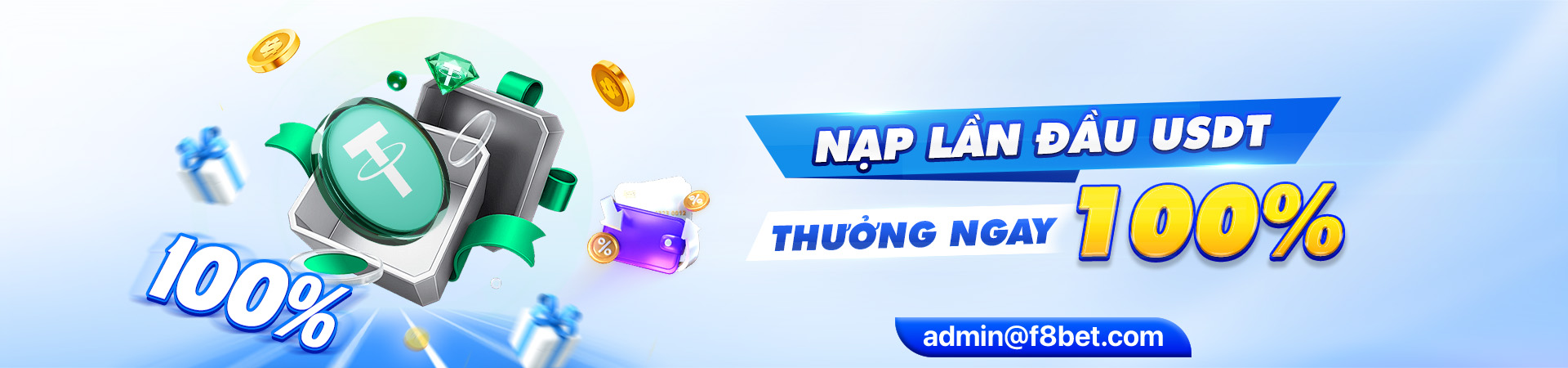 f8bet banner chương trình thưởng nạp đầu usdt